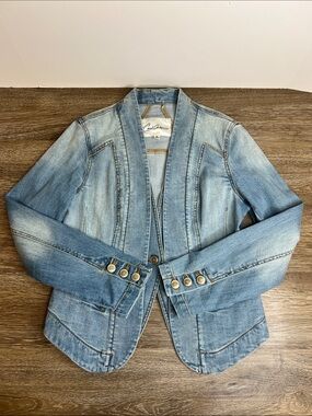 Carol Anderson by Invitation Denim Blazer Jacket | Tailored Jean Jacket Size S